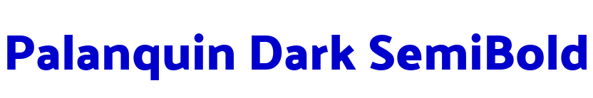 Palanquin Dark SemiBold шрифт